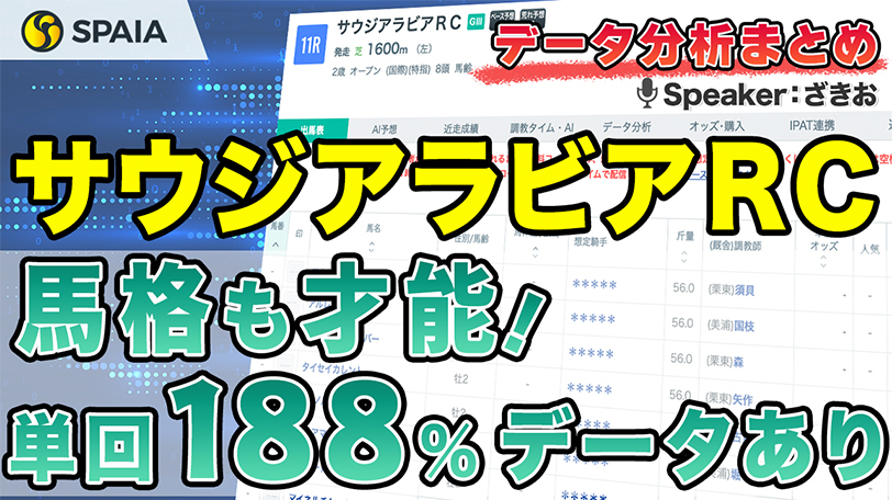 【サウジアラビアRC2024 データ分析】GⅠ馬多数輩出の登竜門！新馬戦で走った「場所」に注目　前走場所別成績などデータで徹底分析【動画あり】