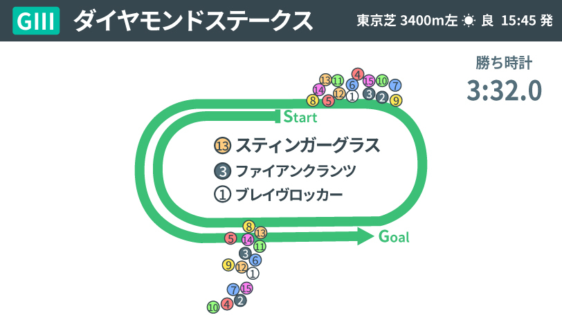 【ダイヤモンドS回顧】スティンガーグラスが示した長距離適性 持ち味を引き出したルメール騎手の好騎乗