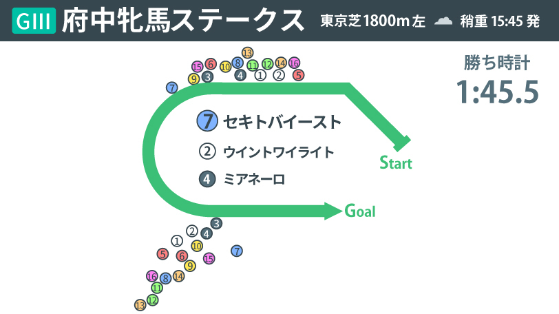 【府中牝馬S回顧】セキトバイーストの強みを生かした浜中俊騎手 持久力戦で輝いたジャイアンツコーズウェイの血