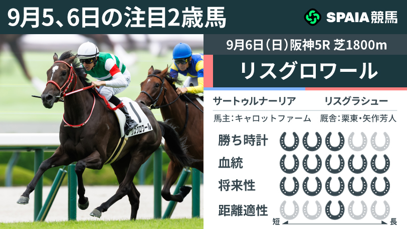 【注目2歳馬】サートゥルナーリア産駒リスグロワール 究極の瞬発力勝負を差し切る好内容