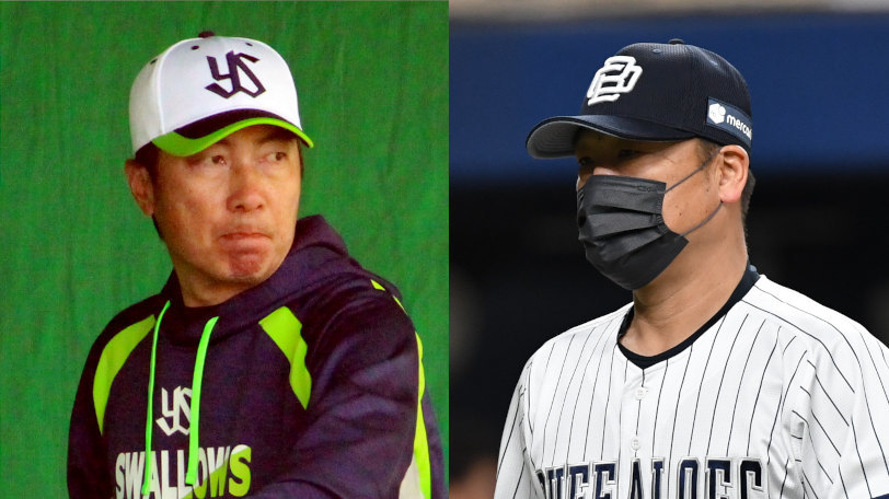 ヤクルトの高津臣吾監督とオリックスの中嶋聡監督,ⒸSPAIA