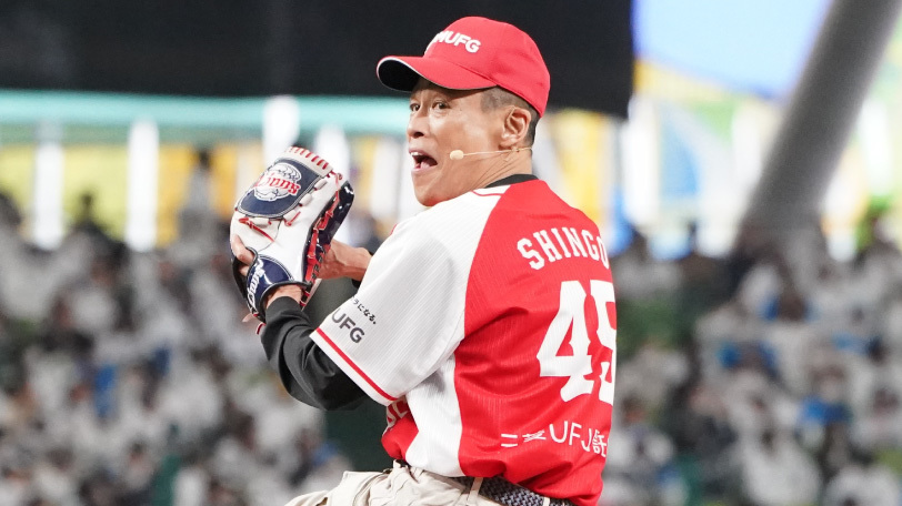 始球式に登板した柳沢慎吾さん,ⒸSEIBU Lions