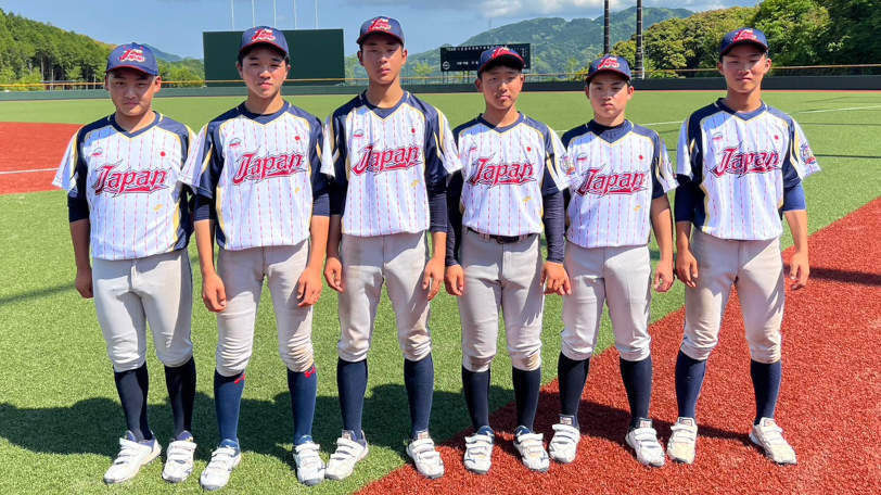 日本代表に選出された関メディベースボール学院の6選手,関メディベースボール学院提供
