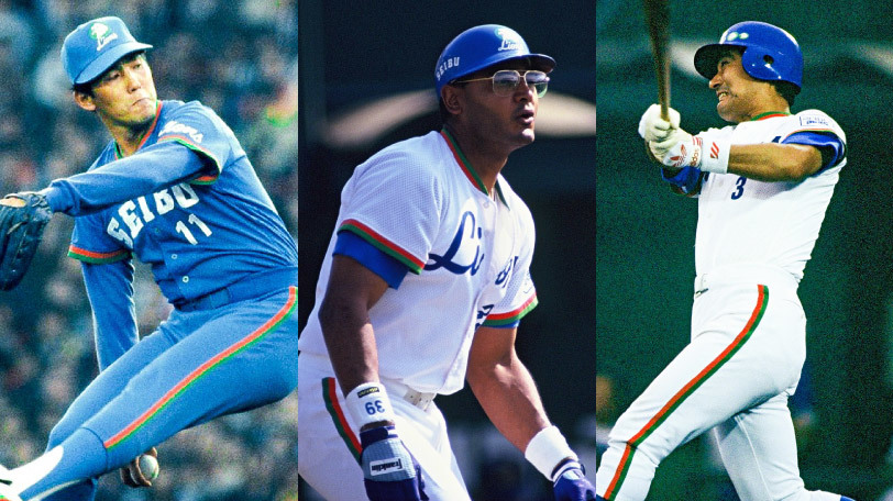 (左から)森繁和氏、デストラーデ氏、土井正博氏