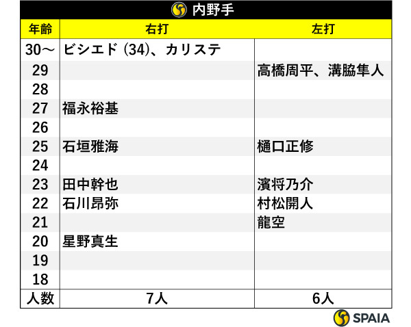 内野手,ⒸSPAIA