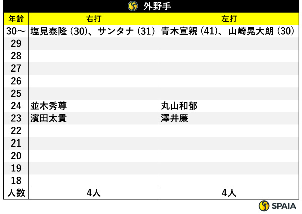 外野手,ⒸSPAIA