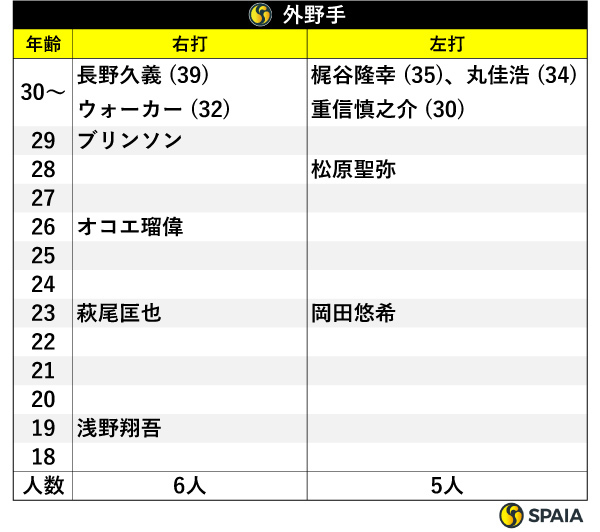 外野手,ⒸSPAIA