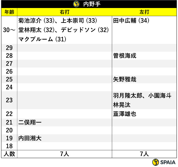 内野手,ⒸSPAIA