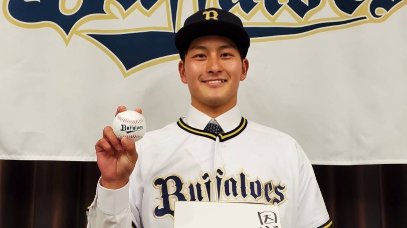 オリックスと仮契約した髙島泰都,球団提供