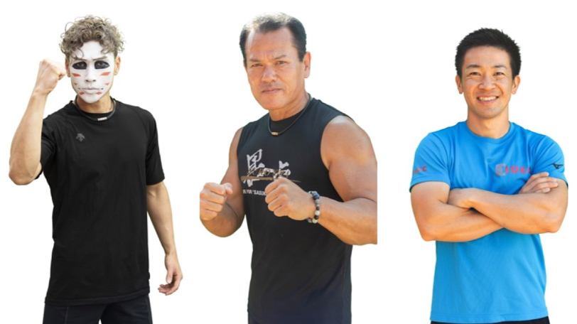 チームSASUKE（左から樽美酒研二さん、山田勝己さん、森本裕介さん）