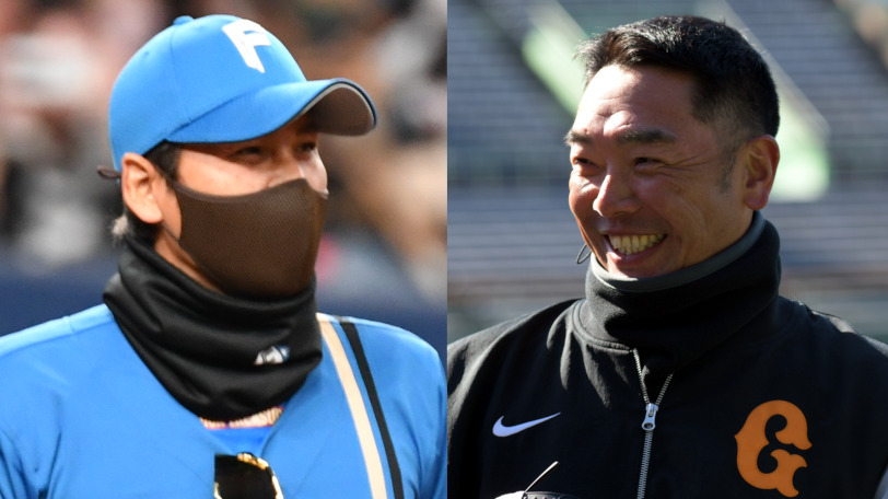 日本ハム・新庄剛志監督と巨人・阿部慎之助監督,ⒸSPAIA