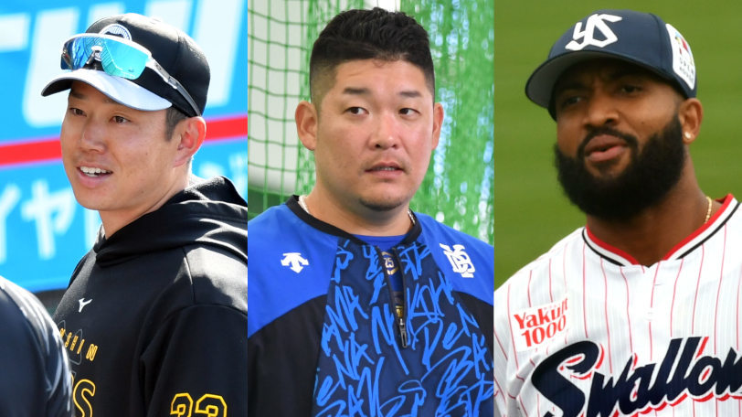阪神の糸原健斗・DeNAの筒香嘉智・ヤクルトのサンタナ,ⒸSPAIA