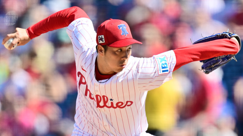 フィリーズ時代の青柳晃洋,Ⓒゲッティイメージズ