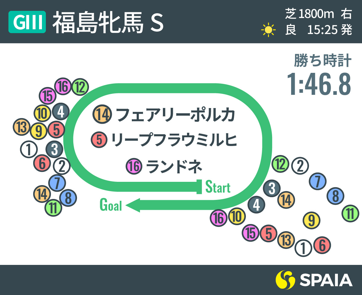 2020年福島牝馬S位置取りインフォグラフィック