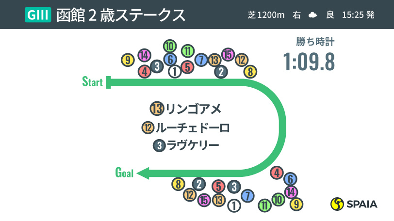 2020年函館2歳S結果インフォグラフィック