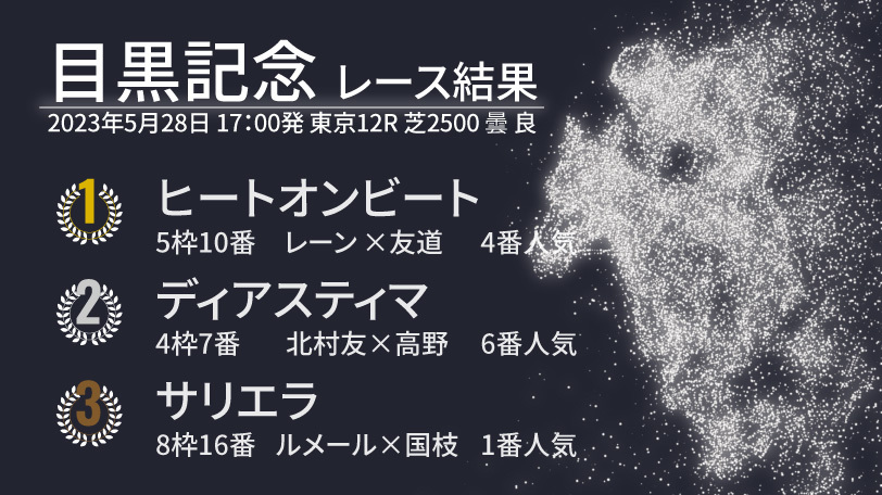 【目黒記念結果速報】ヒートオンビートが最後に差し切る！　2着は逃げ粘ったディアスティマ