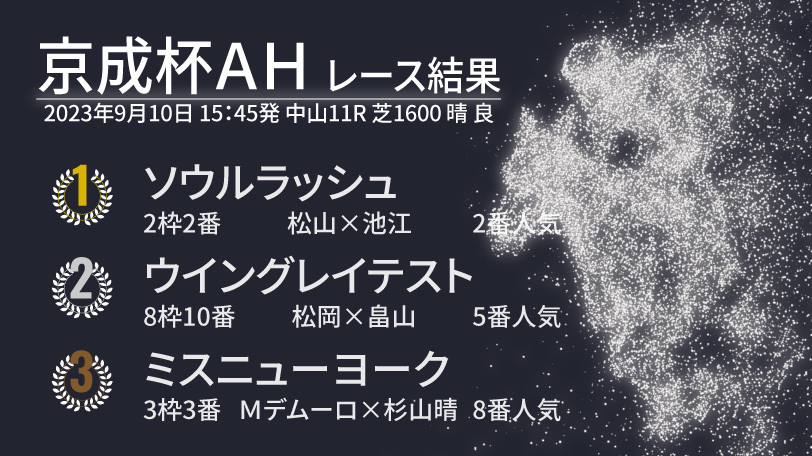 【京成杯AH結果速報】トップハンデも関係なし、ソウルラッシュが力の違いを見せる！　2着はウイングレイテスト