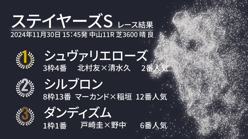 【ステイヤーズS結果速報】シュヴァリエローズが接戦を制す！　2着は12番人気シルブロン