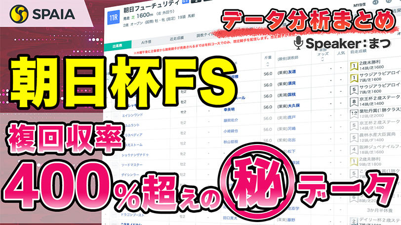 【朝日杯FS2024 データ分析】穴馬狙いなら前走のレース格に注目　人気別成績などデータで徹底分析【動画あり】