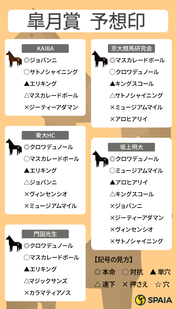 2025年皐月賞のSPAIA予想まとめ,ⒸSPAIA