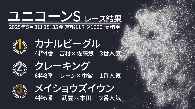 2025年ユニコーンS結果速報,ⒸSPAIA