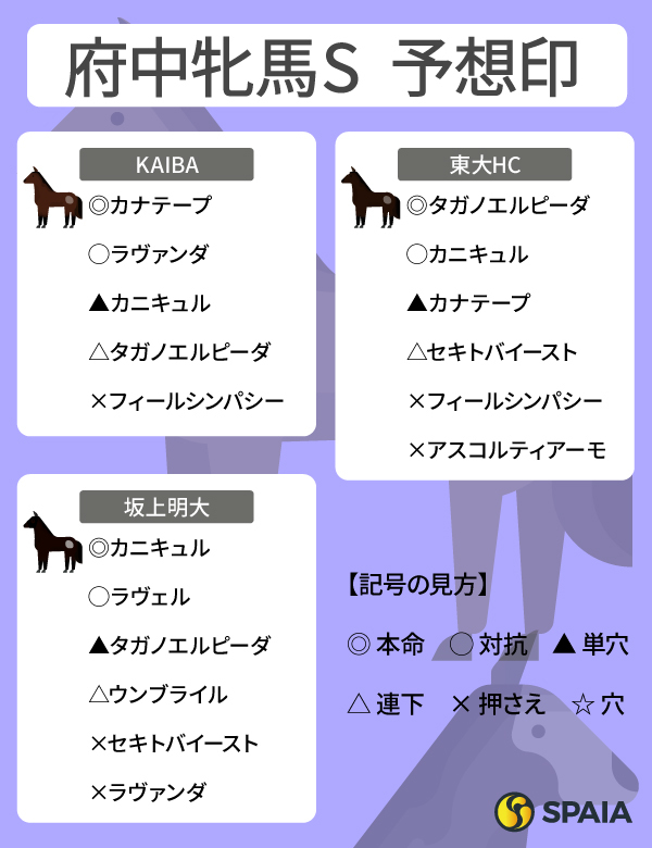 府中牝馬S予想印まとめ】混戦模様で本命はバラバラ 近況良好の3
