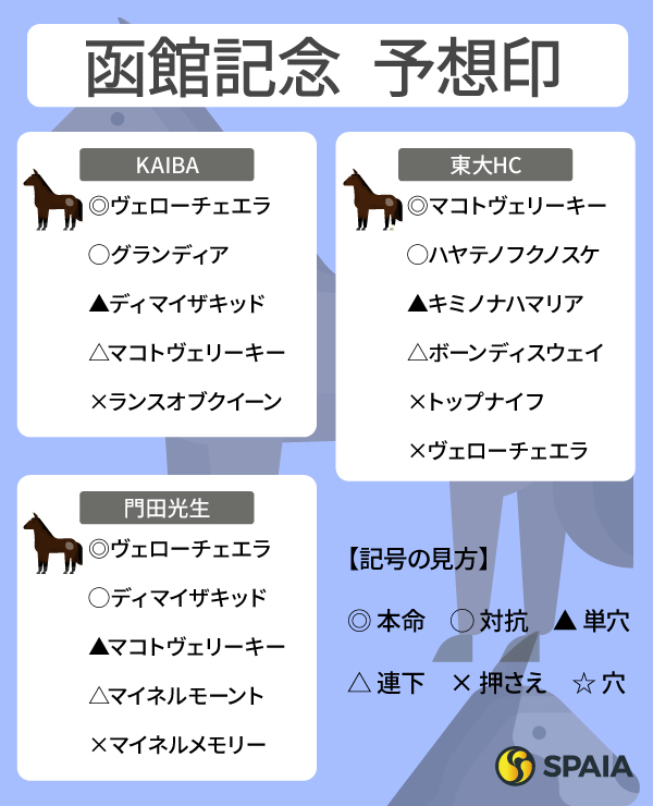 2025年函館記念のSPAIA予想まとめ,ⒸSPAIA