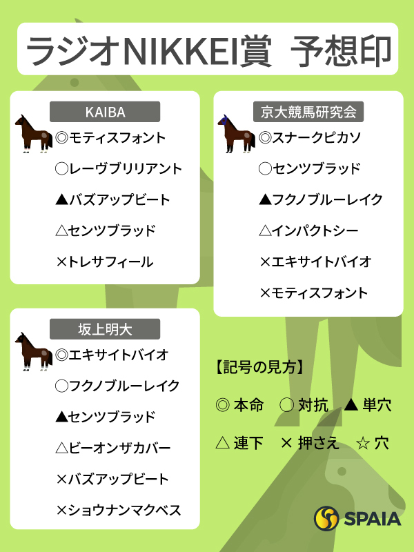 2025年ラジオNIKKEI賞のSPAIA予想まとめ,ⒸSPAIA
