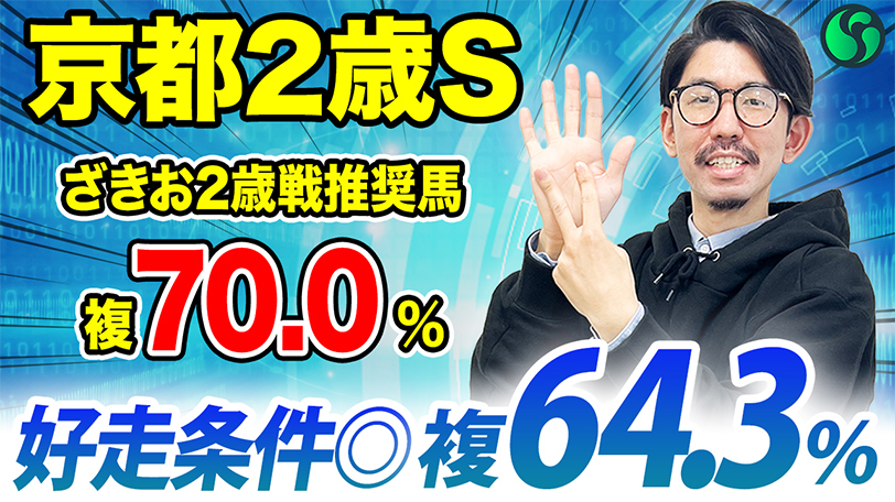 【京都2歳S】複勝率60%超え条件に該当　前走タイム＆内容◎で期待大【動画あり】