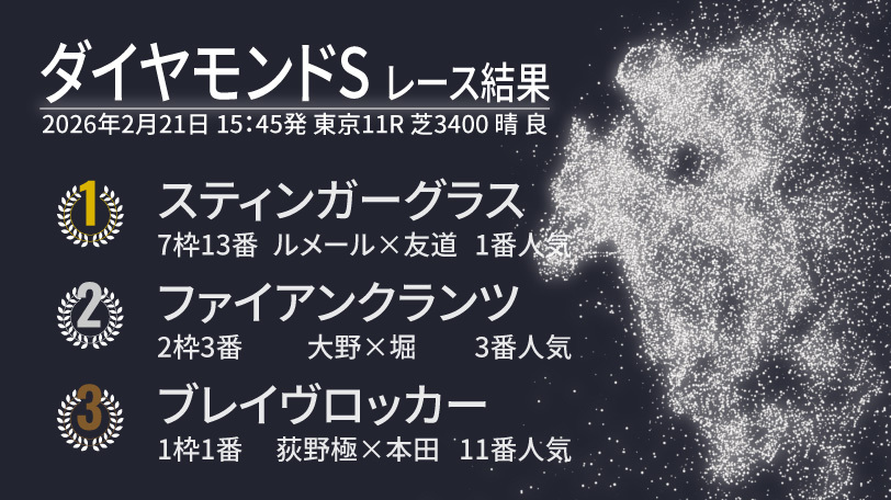 2026年ダイヤモンドS結果速報,ⒸSPAIA