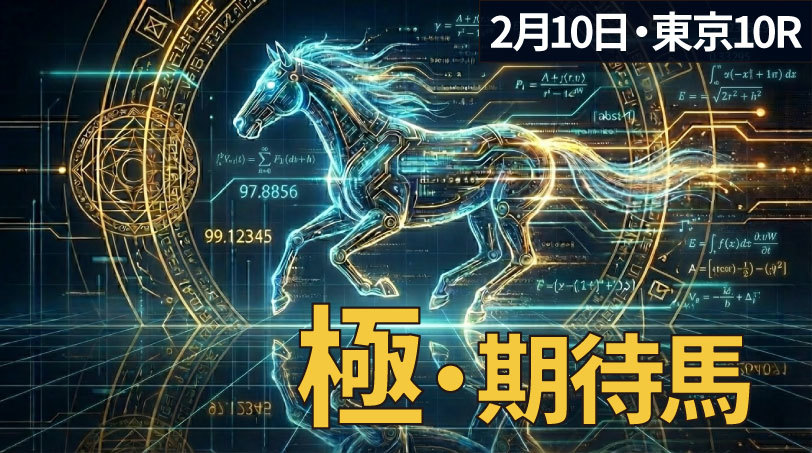 【東京10R】“勝率50%超データ”合致の勝負気配漂う一頭　AI期待度×黄金律で導く「極・期待馬」～2月10日～