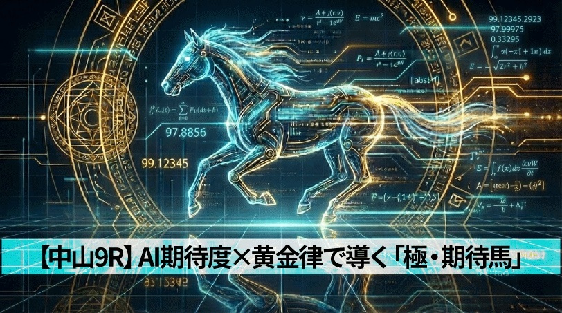 【中山9R】AI期待度×黄金律で導く「極・期待馬」～1月10日（土）～　前走勝ち時計は翌週の世代OPを凌駕