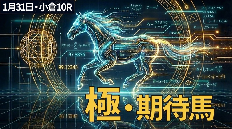【小倉10R】AI期待度×黄金律で導く「極・期待馬」～1月31日（土）～　安定感抜群の実力馬が牝限替わりで上昇必至