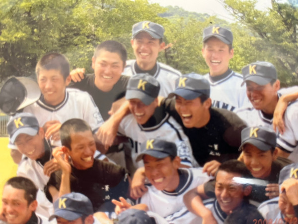 畝尾賢明社長が手帳に入れていた郡山高野球部時代の写真