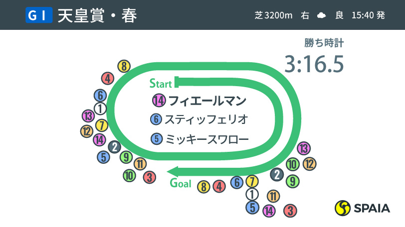 2020年天皇賞春位置取りインフォグラフィックⒸSPAIA