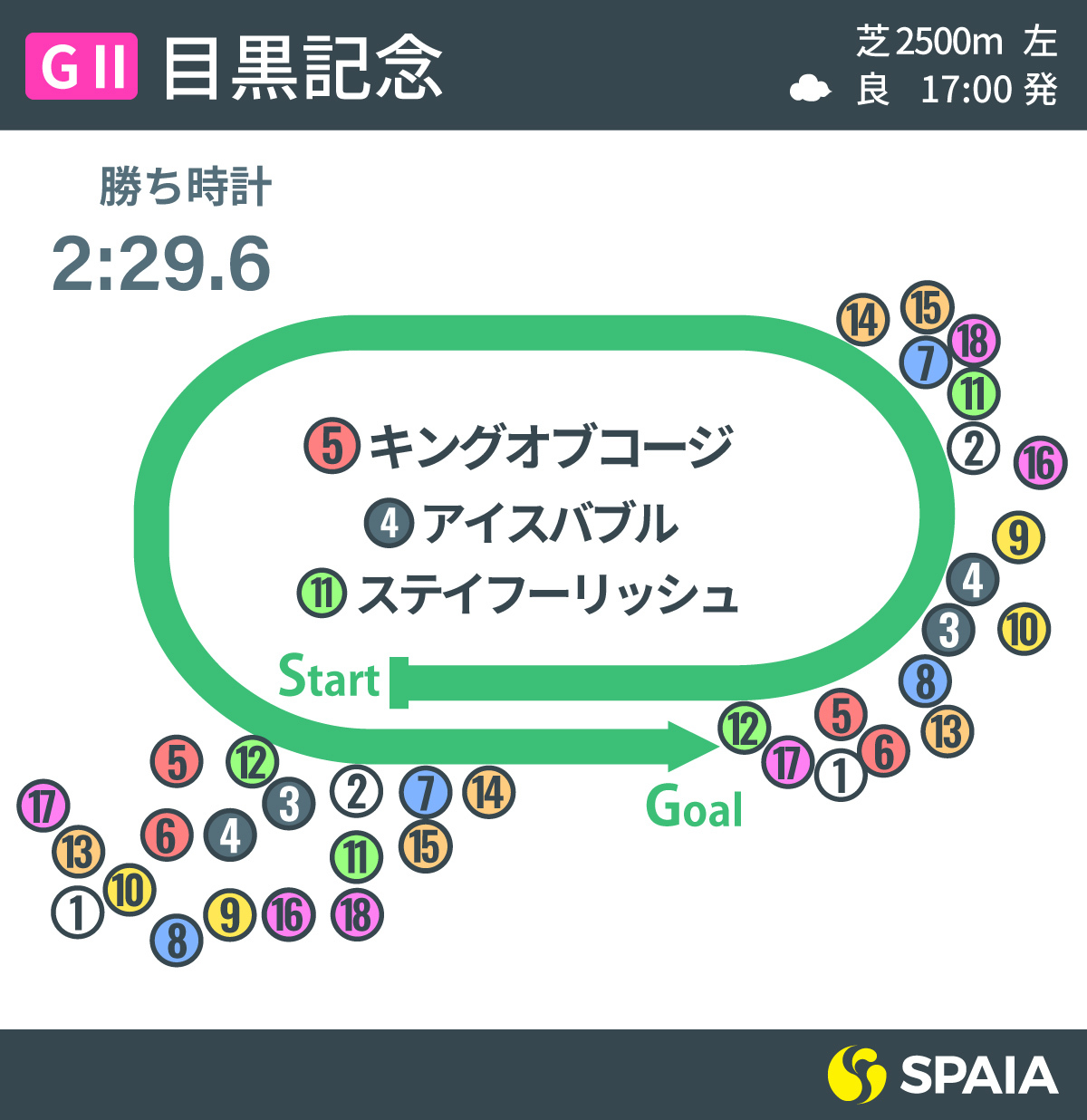 2020年目黒記念位置取りインフォグラフィックⒸSPAIA