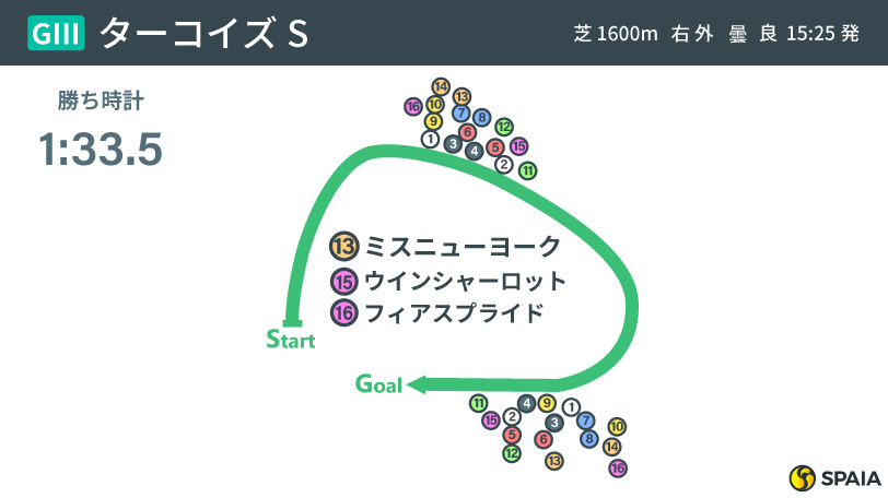 【ターコイズS】ミスニューヨーク連覇　流れに左右されない現役屈指の中山巧者