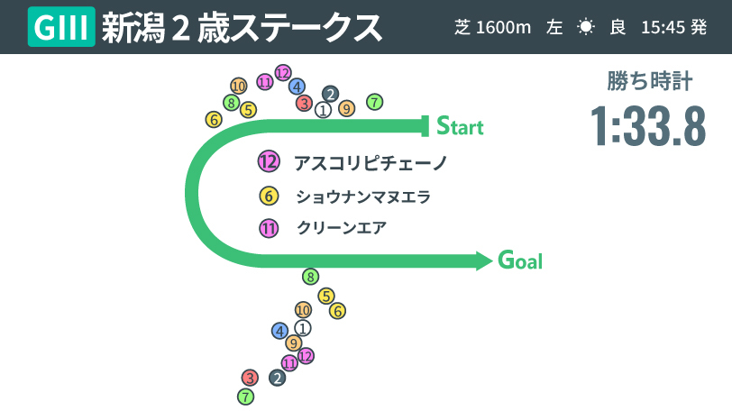 【新潟2歳S回顧】勝ち時計1:33.8は未来への布石　勝ったアスコリピチェーノはGⅠ戦線でも好勝負可能