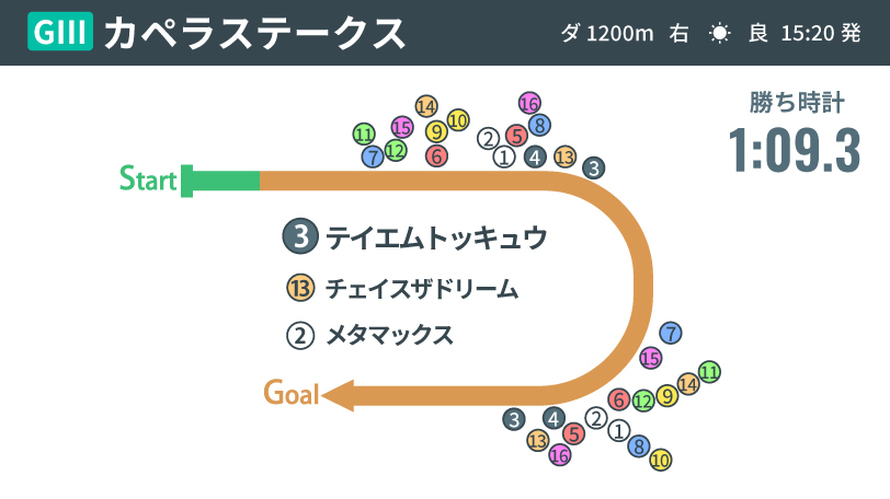 【カペラS回顧】テイエムトッキュウがマイペース逃げで重賞V　判定はハイペースも前残りの展開