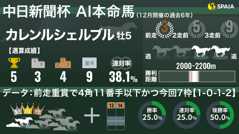 中日新聞杯のAI本命馬カレンルシェルブル,ⒸSPAIA