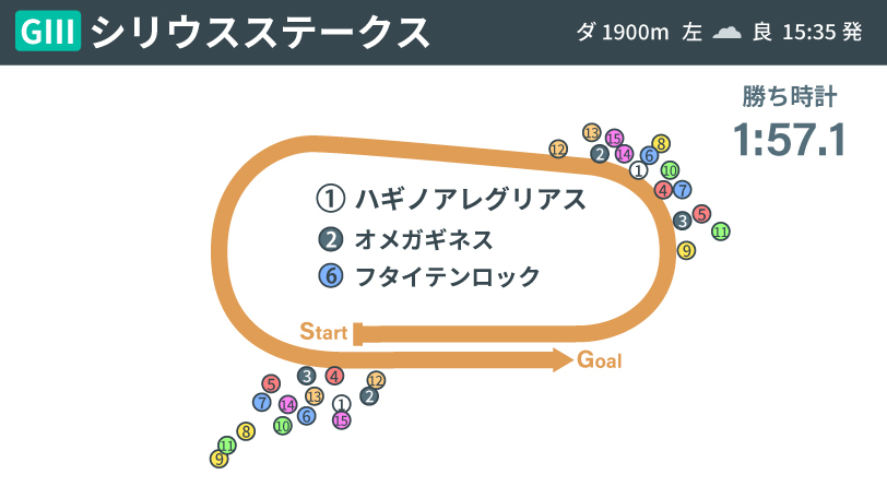 【シリウスS回顧】斤量59.5kgのダート重賞制覇は希少　世界の血統が詰まったハギノアレグリアス