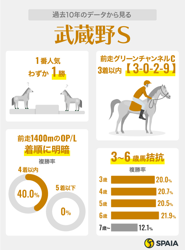 過去10年のデータから見る武蔵野S,ⒸSPAIA