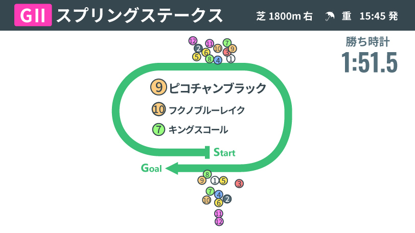 2025年スプリングステークス、レース結果,ⒸSPAIA