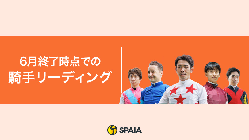 2025年6月終了時点の騎手リーディングの顔ぶれ,ⒸSPAIA（撮影：三木俊幸）