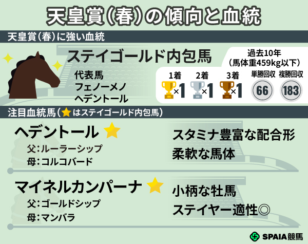 天皇賞（春）に強い血統や注目馬,ⒸSPAIA