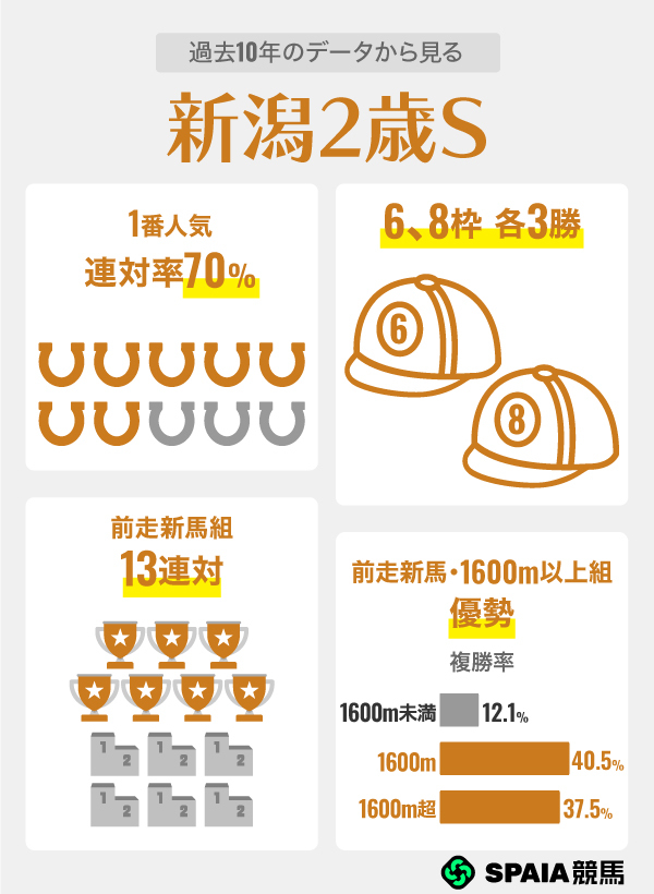 過去10年のデータから見る新潟2歳S,ⒸSPAIA