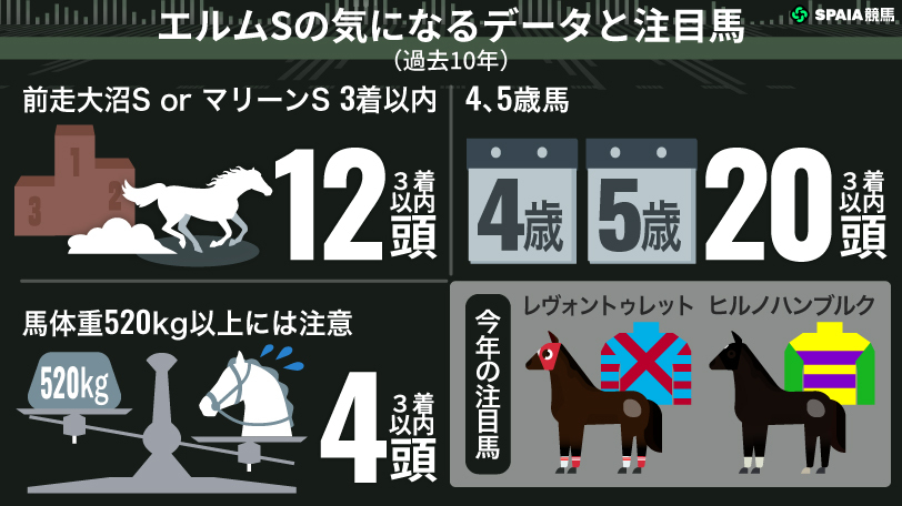 【エルムS】「マリーンS組は着順で明暗」ほか気になるデータ3選　傾向から導かれた注目馬2頭
