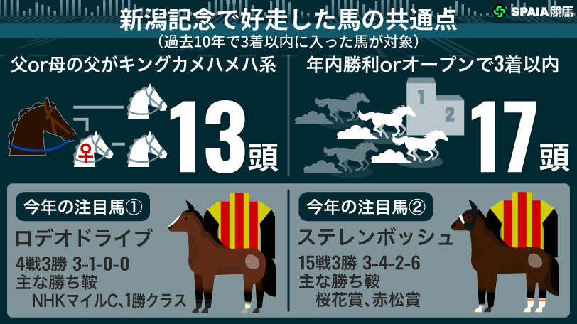 新潟記念　好走馬の共通点と2026年の注目馬（過去10年）,ⒸSPAIA