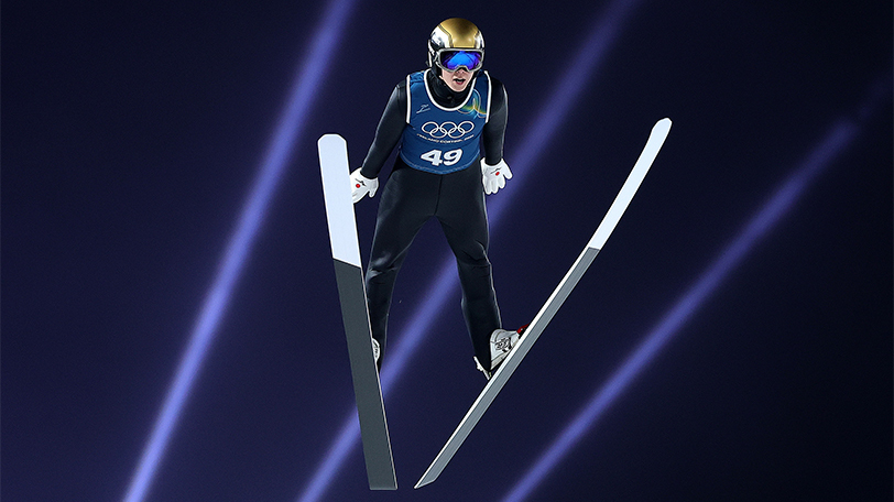 ミラノ・コルティナダンペッツォ五輪で公式練習に臨む小林陵侑