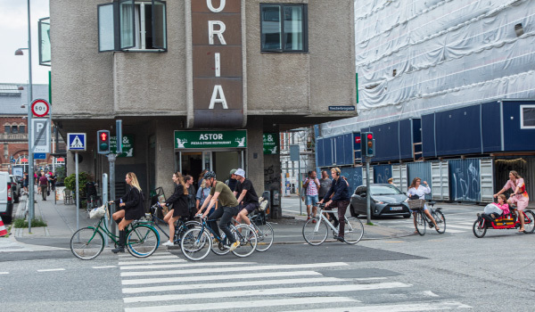 コペンハーゲン中心部でのサイクリストの光景,ⒸSPAIA（撮影：Syunsuke FUKUMITSU）